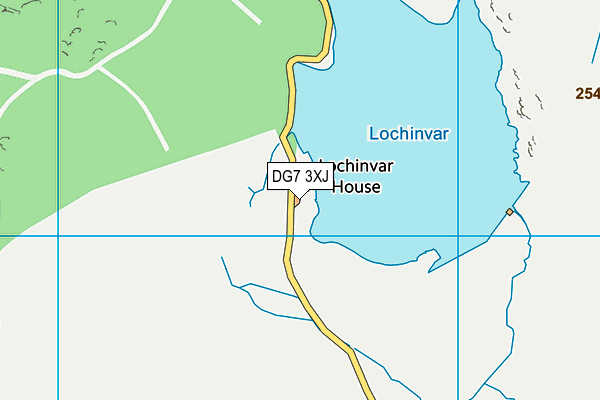 DG7 3XJ map - OS VectorMap District (Ordnance Survey)