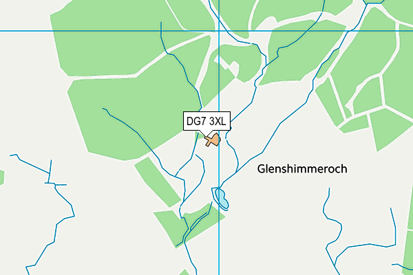 DG7 3XL map - OS VectorMap District (Ordnance Survey)