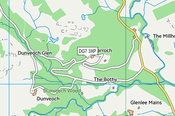 DG7 3XP map - OS VectorMap District (Ordnance Survey)