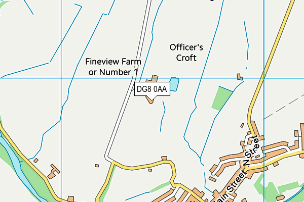 DG8 0AA map - OS VectorMap District (Ordnance Survey)