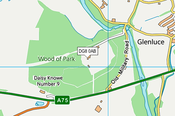 DG8 0AB map - OS VectorMap District (Ordnance Survey)