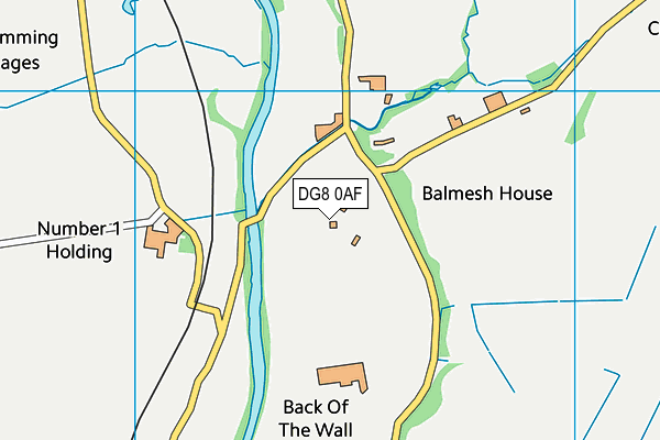DG8 0AF map - OS VectorMap District (Ordnance Survey)
