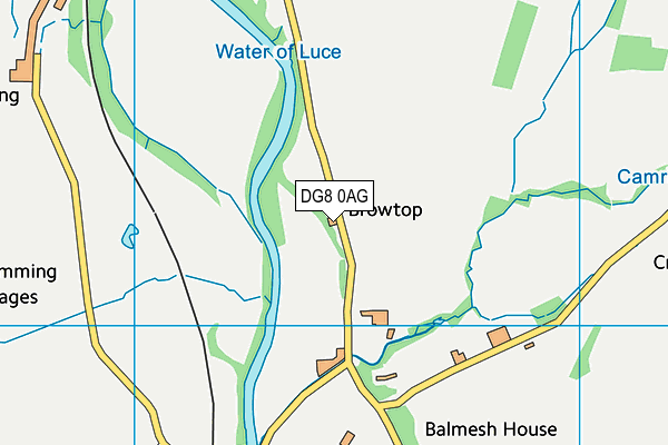 DG8 0AG map - OS VectorMap District (Ordnance Survey)