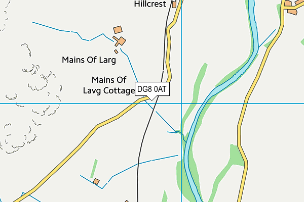 DG8 0AT map - OS VectorMap District (Ordnance Survey)