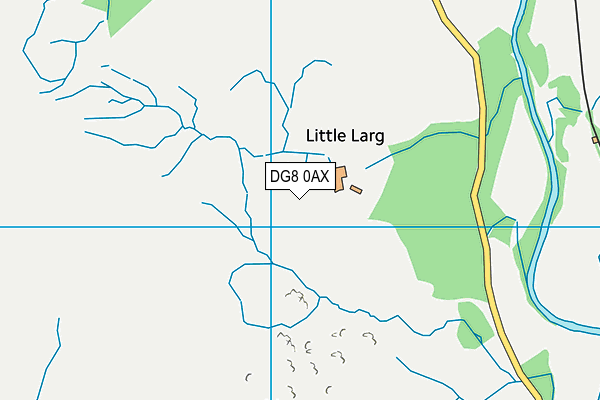 DG8 0AX map - OS VectorMap District (Ordnance Survey)