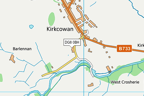 DG8 0BH map - OS VectorMap District (Ordnance Survey)