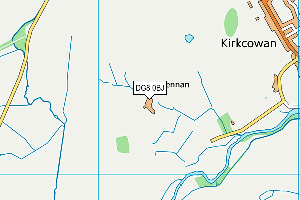 DG8 0BJ map - OS VectorMap District (Ordnance Survey)