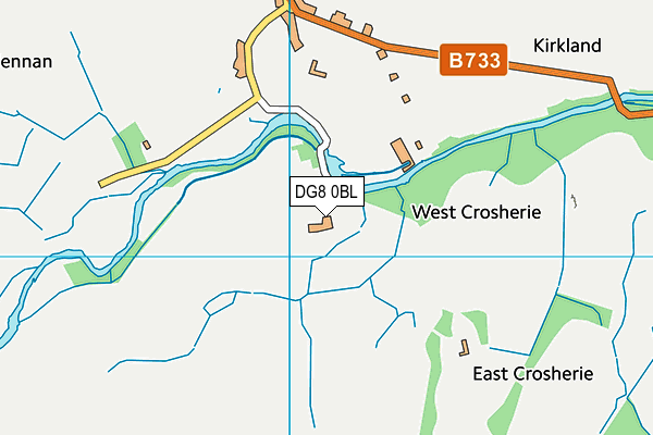 DG8 0BL map - OS VectorMap District (Ordnance Survey)