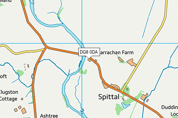 DG8 0DA map - OS VectorMap District (Ordnance Survey)