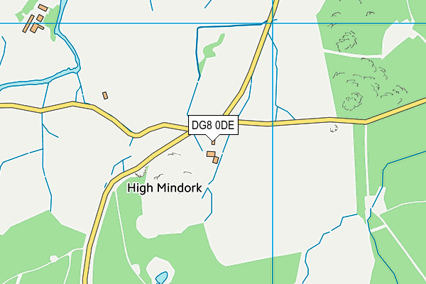 DG8 0DE map - OS VectorMap District (Ordnance Survey)