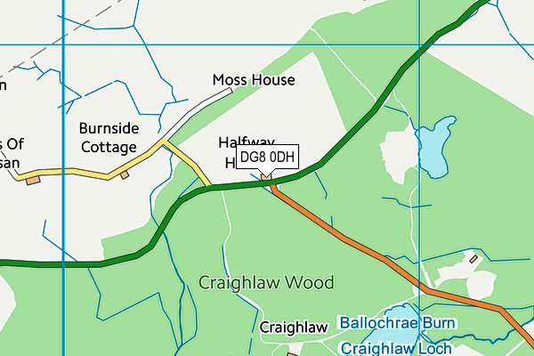 DG8 0DH map - OS VectorMap District (Ordnance Survey)