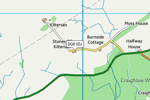 DG8 0DJ map - OS VectorMap District (Ordnance Survey)