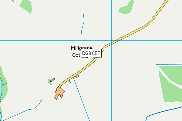 DG8 0EF map - OS VectorMap District (Ordnance Survey)