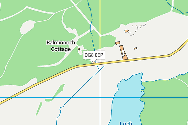 DG8 0EP map - OS VectorMap District (Ordnance Survey)