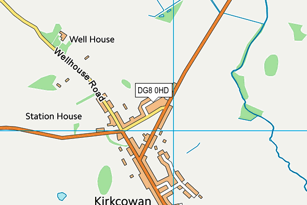 DG8 0HD map - OS VectorMap District (Ordnance Survey)