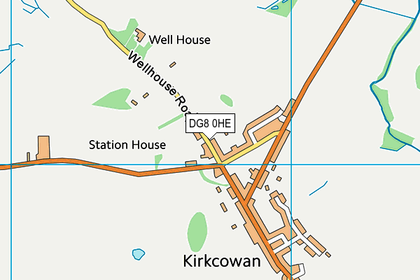 DG8 0HE map - OS VectorMap District (Ordnance Survey)