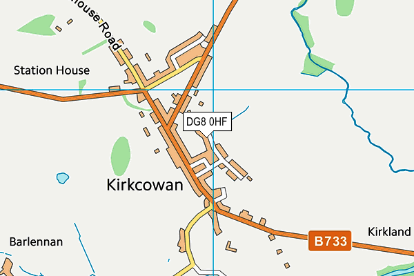 DG8 0HF map - OS VectorMap District (Ordnance Survey)