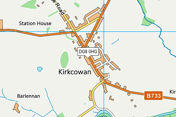 DG8 0HG map - OS VectorMap District (Ordnance Survey)