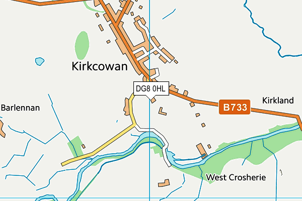 DG8 0HL map - OS VectorMap District (Ordnance Survey)