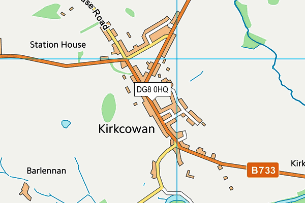 DG8 0HQ map - OS VectorMap District (Ordnance Survey)