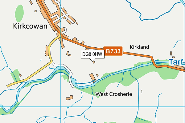 DG8 0HW map - OS VectorMap District (Ordnance Survey)