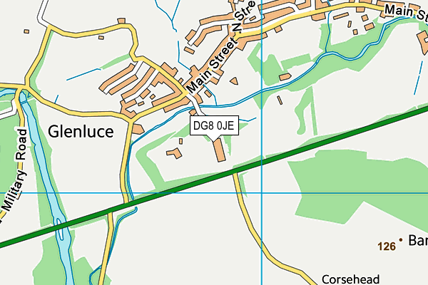 DG8 0JE map - OS VectorMap District (Ordnance Survey)