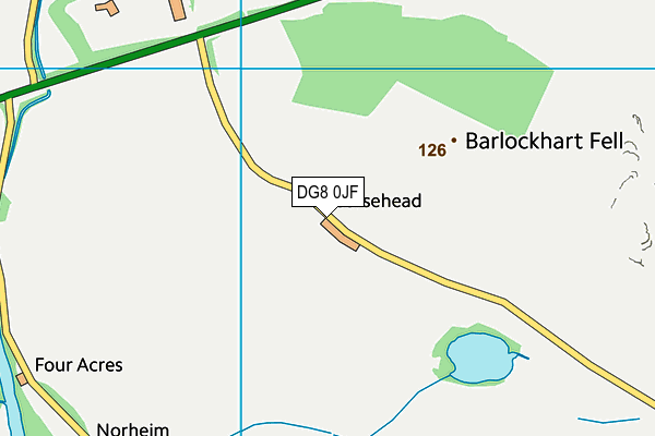 DG8 0JF map - OS VectorMap District (Ordnance Survey)