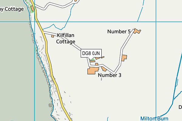 DG8 0JN map - OS VectorMap District (Ordnance Survey)