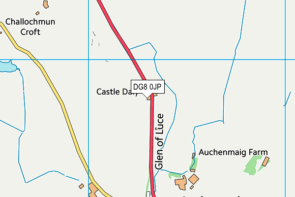 DG8 0JP map - OS VectorMap District (Ordnance Survey)