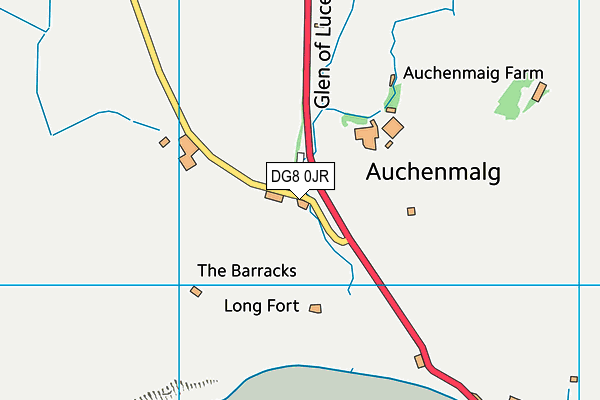 DG8 0JR map - OS VectorMap District (Ordnance Survey)