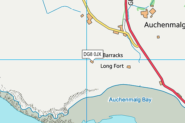 DG8 0JX map - OS VectorMap District (Ordnance Survey)