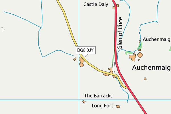 DG8 0JY map - OS VectorMap District (Ordnance Survey)