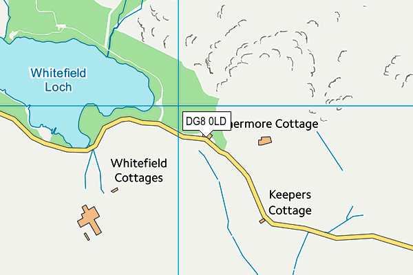 DG8 0LD map - OS VectorMap District (Ordnance Survey)