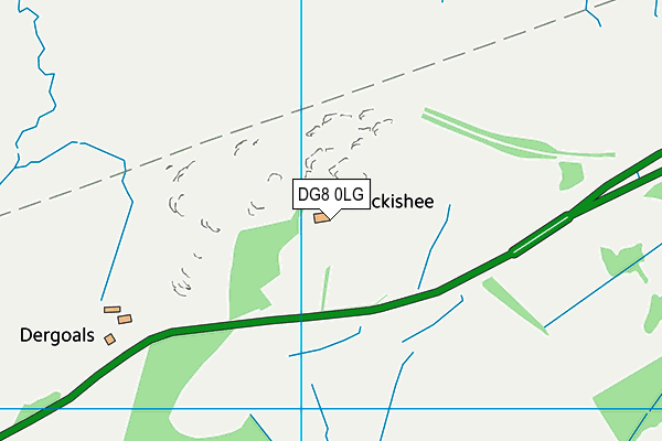 DG8 0LG map - OS VectorMap District (Ordnance Survey)