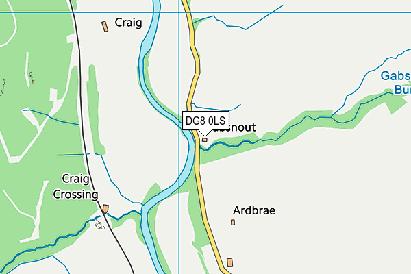 DG8 0LS map - OS VectorMap District (Ordnance Survey)