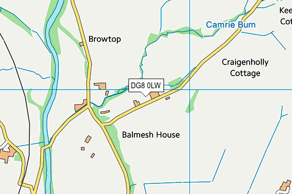 DG8 0LW map - OS VectorMap District (Ordnance Survey)