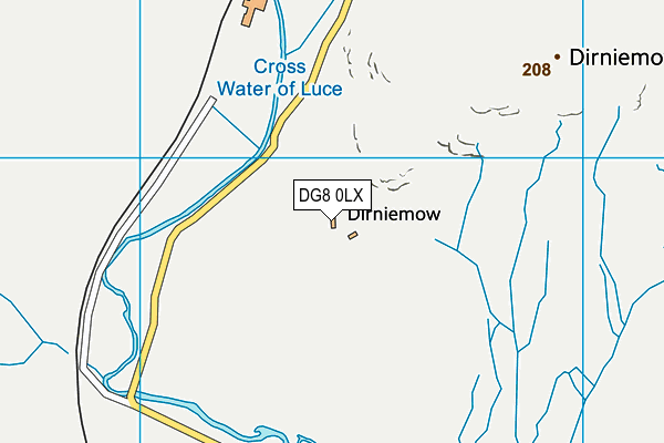 DG8 0LX map - OS VectorMap District (Ordnance Survey)