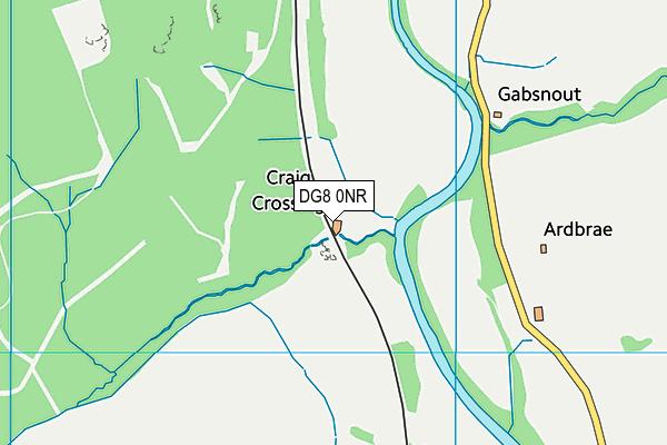 DG8 0NR map - OS VectorMap District (Ordnance Survey)