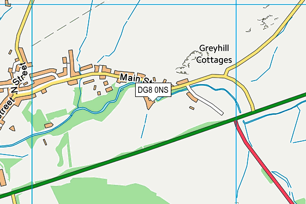 DG8 0NS map - OS VectorMap District (Ordnance Survey)