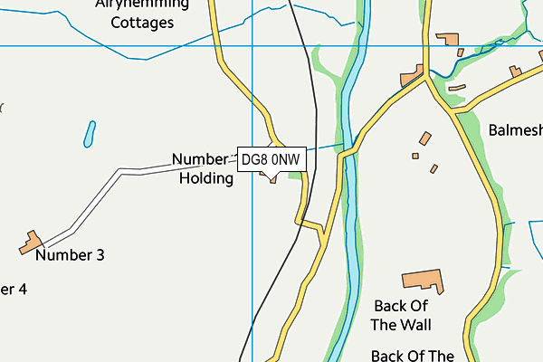 DG8 0NW map - OS VectorMap District (Ordnance Survey)