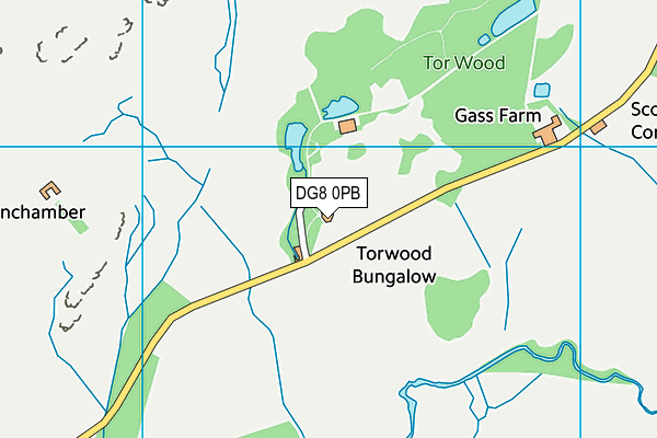 DG8 0PB map - OS VectorMap District (Ordnance Survey)