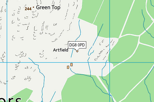 DG8 0PD map - OS VectorMap District (Ordnance Survey)