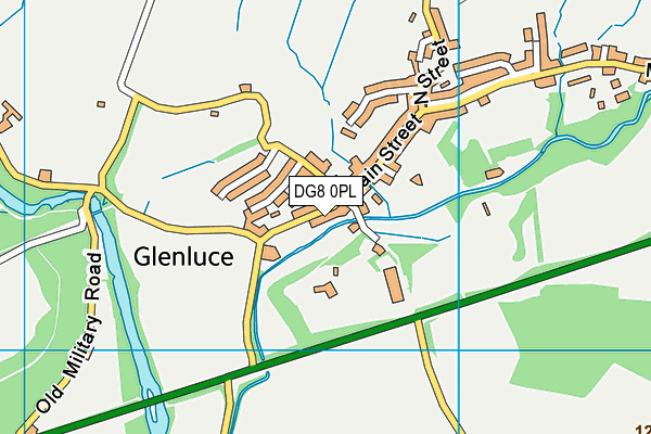 DG8 0PL map - OS VectorMap District (Ordnance Survey)