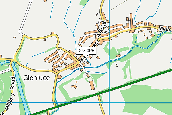 DG8 0PR map - OS VectorMap District (Ordnance Survey)