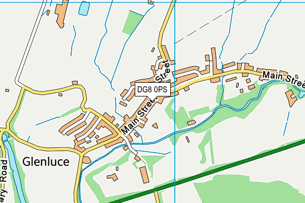 DG8 0PS map - OS VectorMap District (Ordnance Survey)
