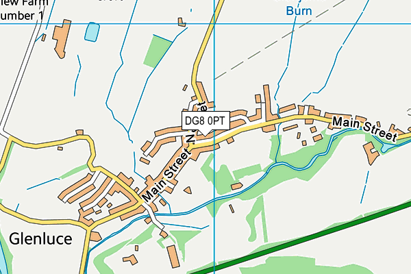 DG8 0PT map - OS VectorMap District (Ordnance Survey)