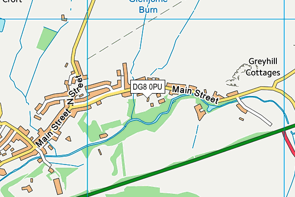 DG8 0PU map - OS VectorMap District (Ordnance Survey)