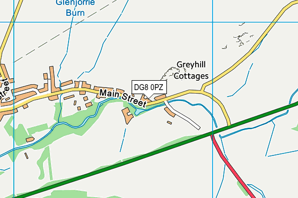 DG8 0PZ map - OS VectorMap District (Ordnance Survey)