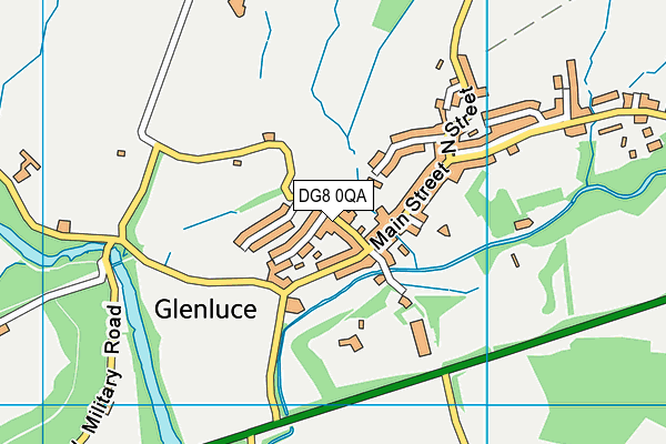 DG8 0QA map - OS VectorMap District (Ordnance Survey)