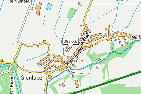 DG8 0QJ map - OS VectorMap District (Ordnance Survey)
